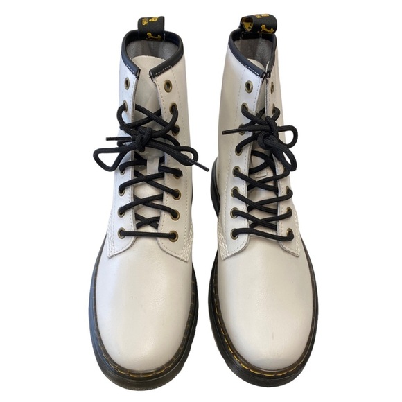 New Dr. Martens Zavala Combat Boots in White Size 9 - Picture 3 of 9